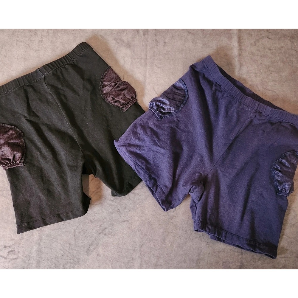 HEAD Tennis Ball Compression Shorts Lot of 2 Black Navy Blue Under Skirt XL VTG